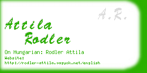 attila rodler business card